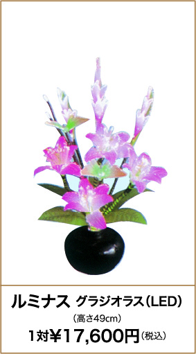 ルミナス グラジオラス（LED）（高さ49cm）1対¥17,600円（税込）